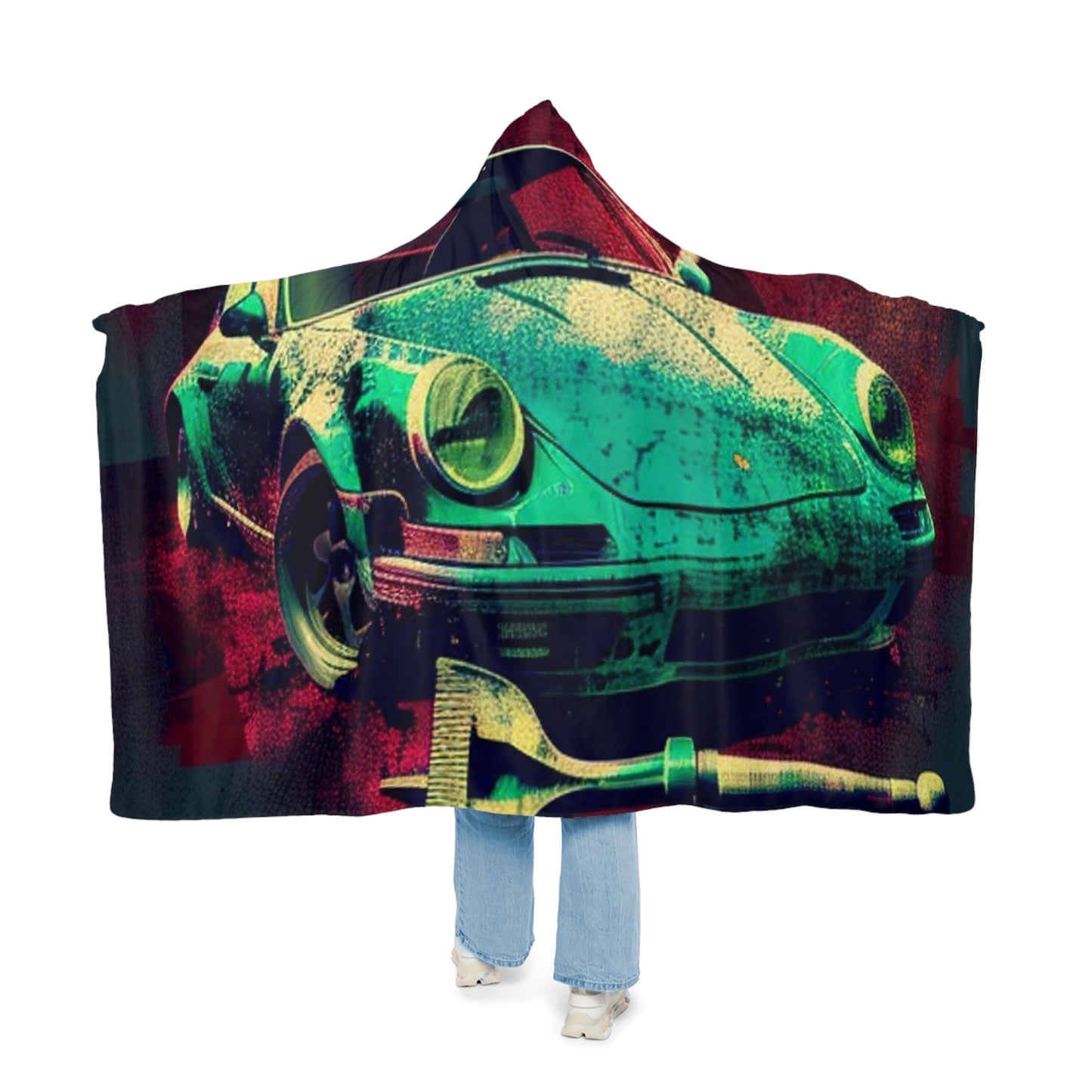 Snuggle Hooded Blanket Porsche Abstract 4