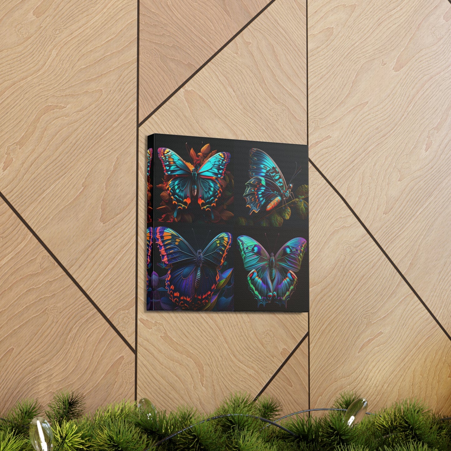 Canvas Gallery Wraps Hue Neon Butterfly 5