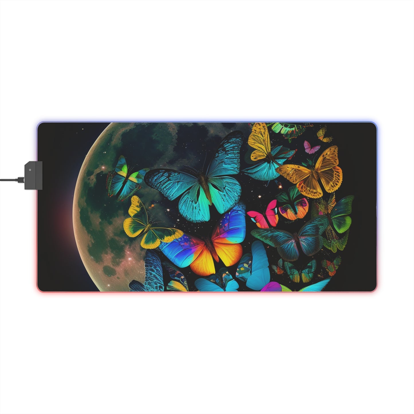 LED Gaming Mouse Pad Moon Butterfly 2