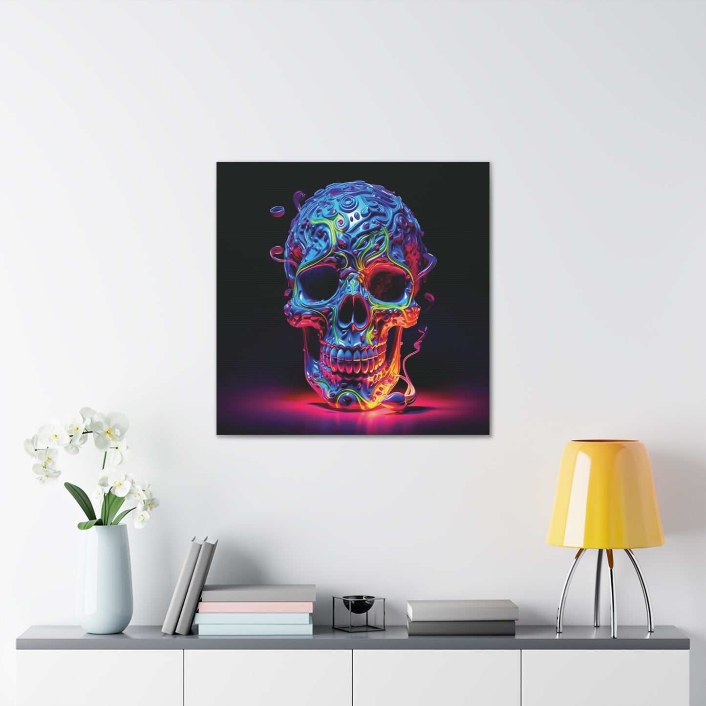 Canvas Gallery Wraps Macro Skull Color 3