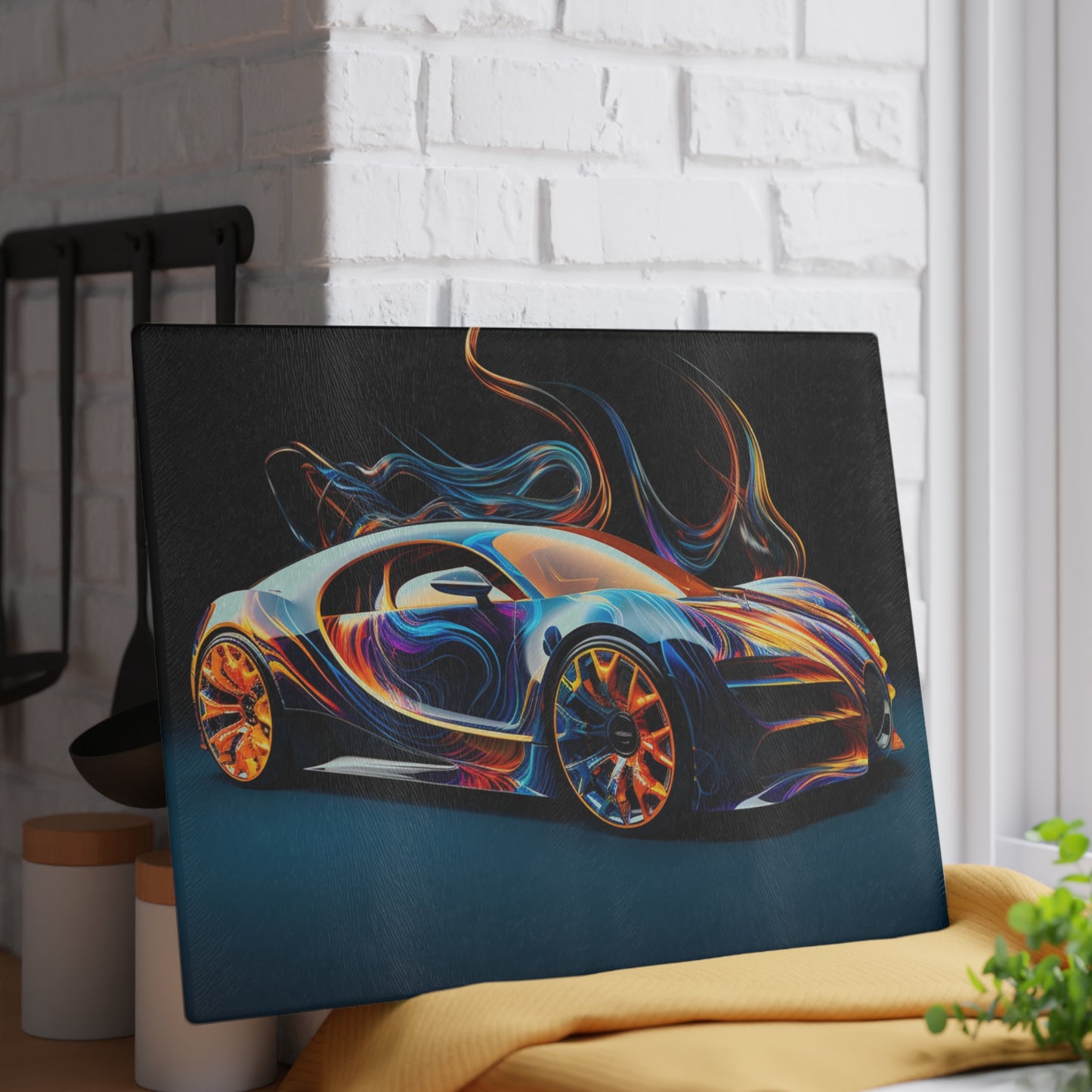 Glass Cutting Board Bugatti Abstract Flair 2