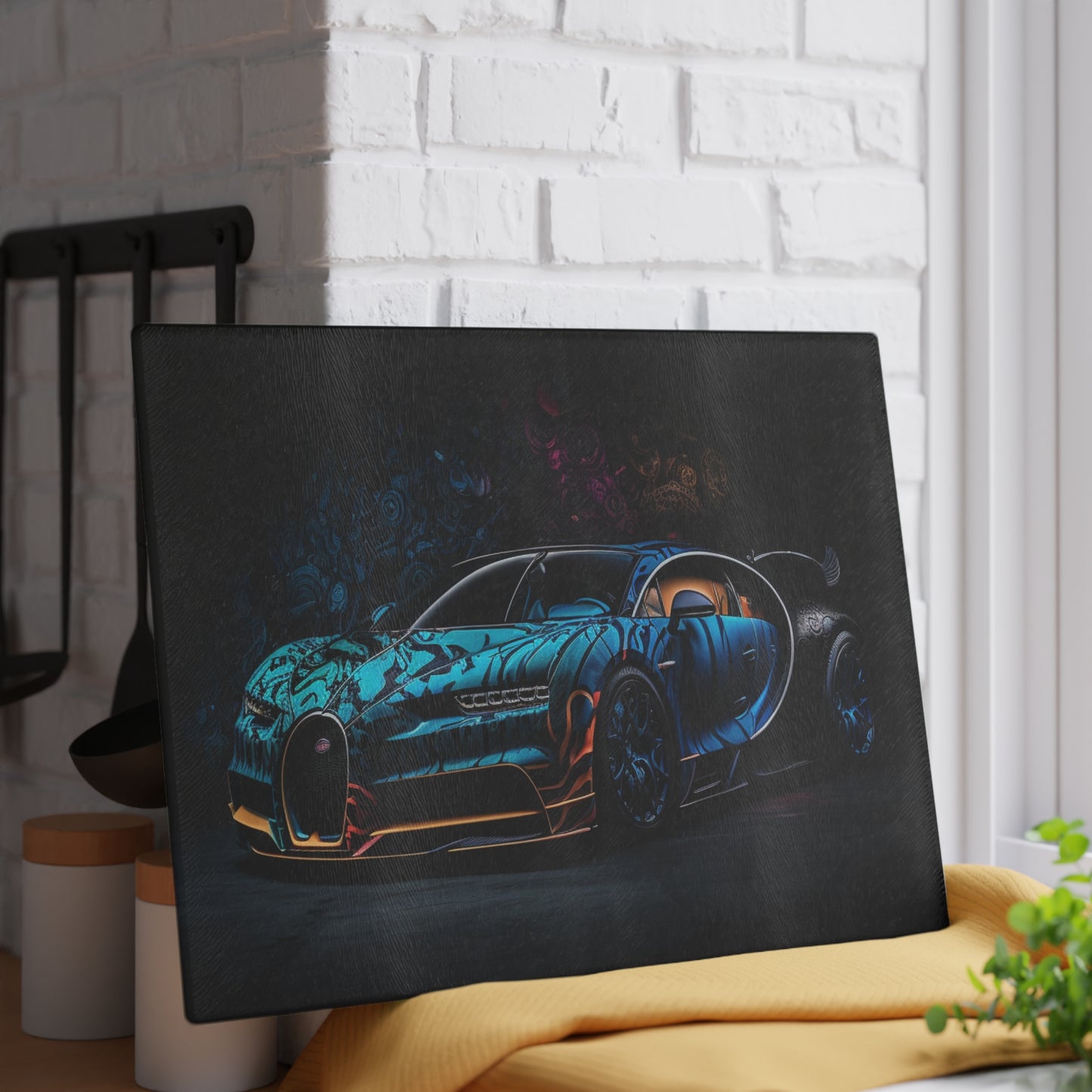 Glass Cutting Board Bugatti Blue 3