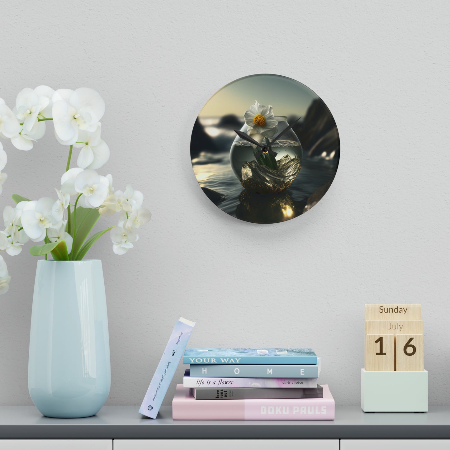 Acrylic Wall Clock Daffodil 1