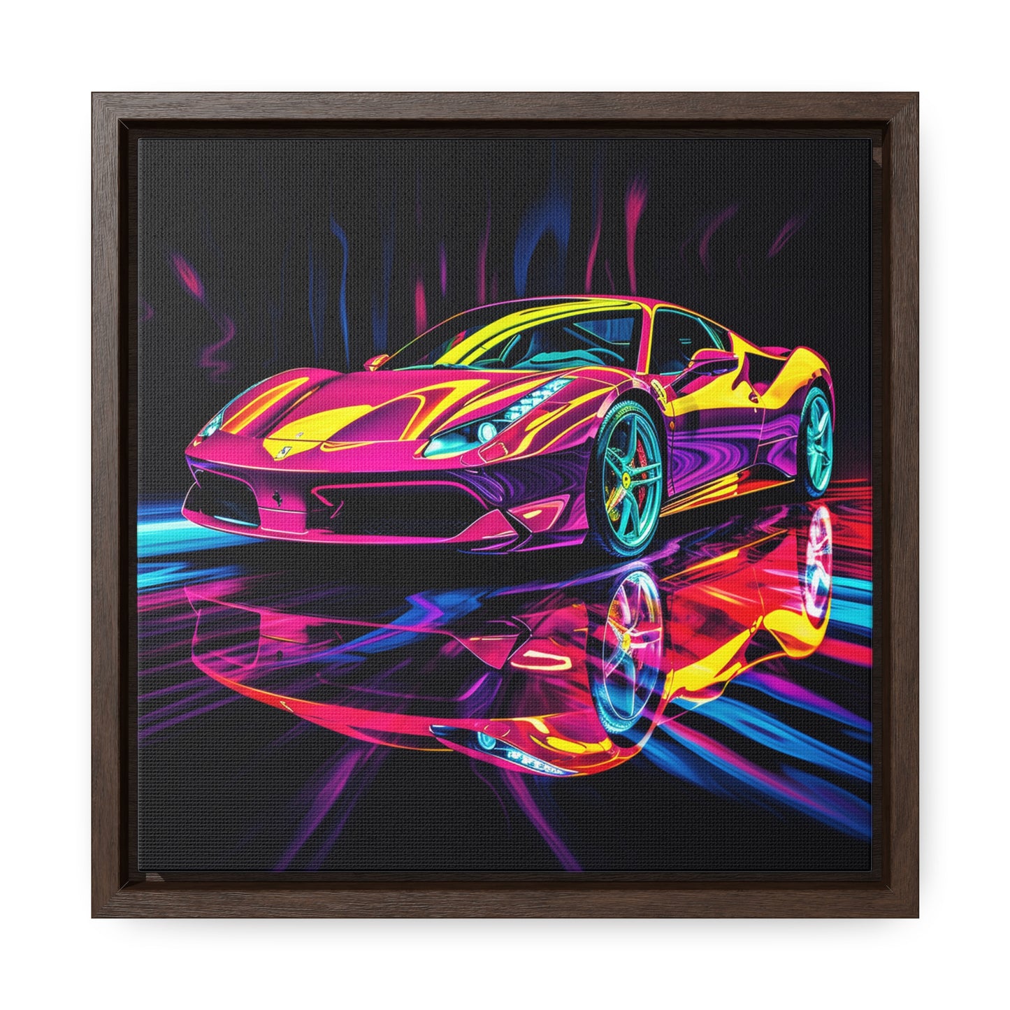 Gallery Canvas Wraps, Square Frame Pink Ferrari Macro 2