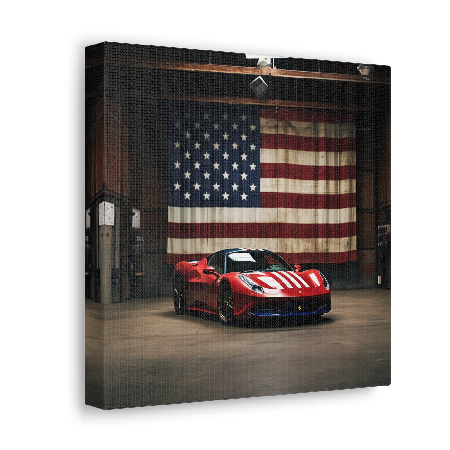 Canvas Gallery Wraps American Flag Farrari 4