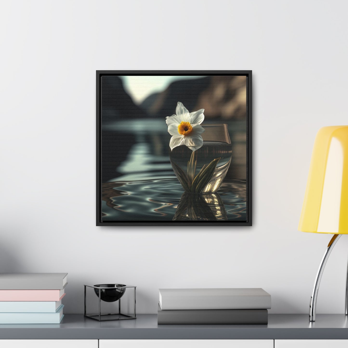 Gallery Canvas Wraps, Square Frame Daffodil 2