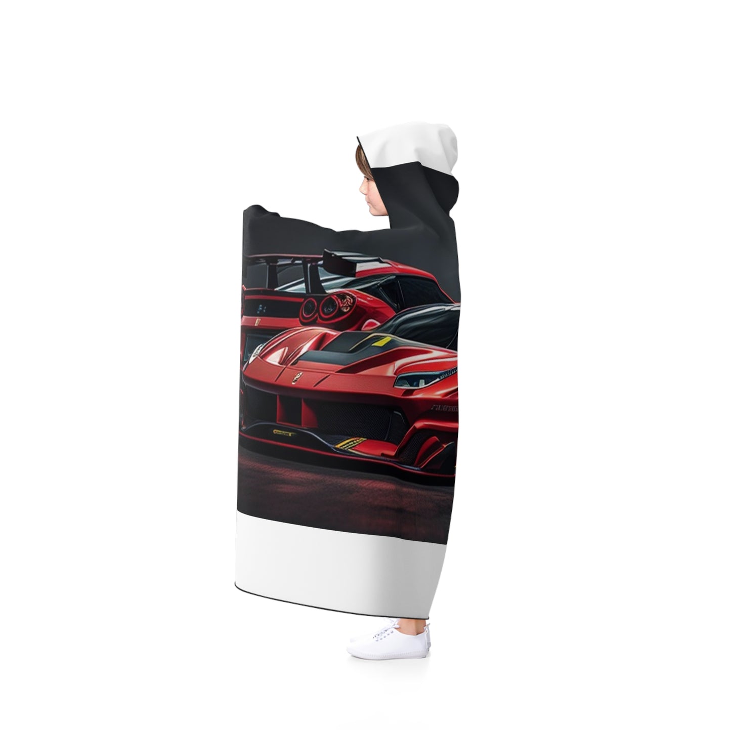 Hooded Blanket Ferrari Red 3