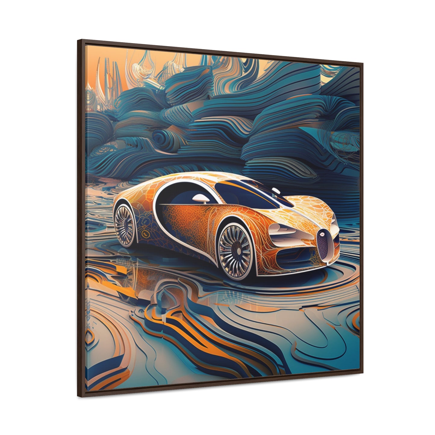 Gallery Canvas Wraps, Square Frame Bugatti Abstract Flair 1