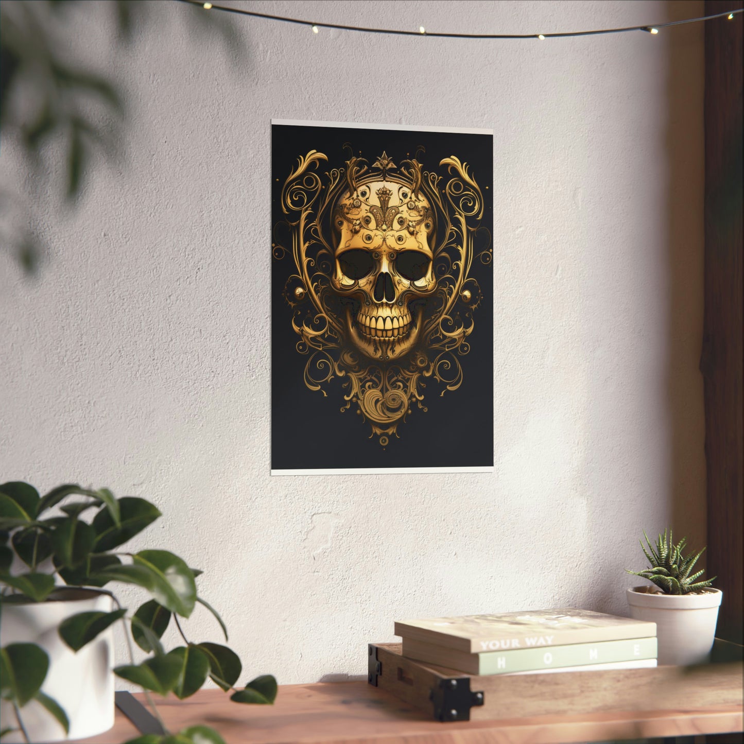 Premium Matte Vertical Posters Skull Treble Clef 3