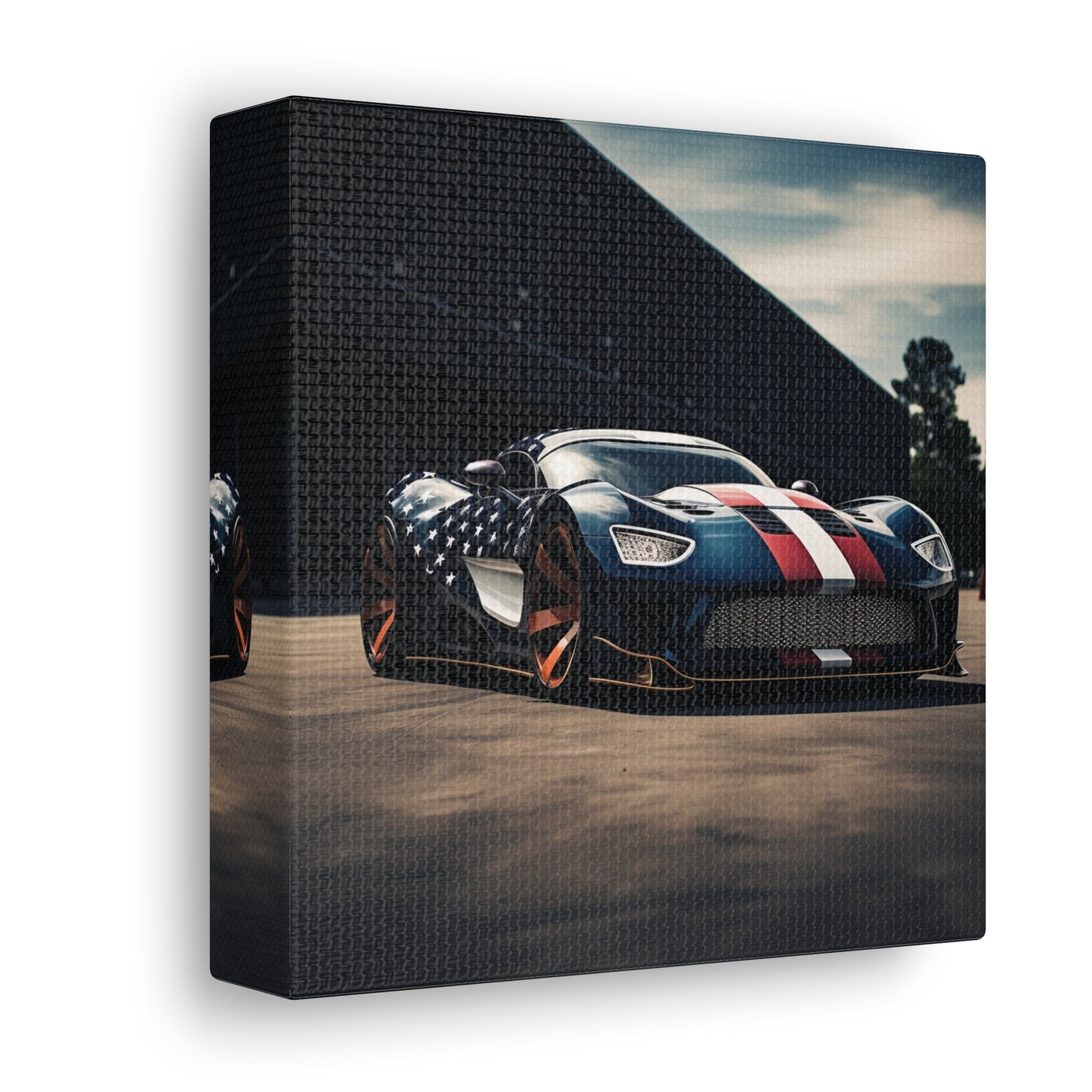 Canvas Gallery Wraps Bugatti Flag American 2