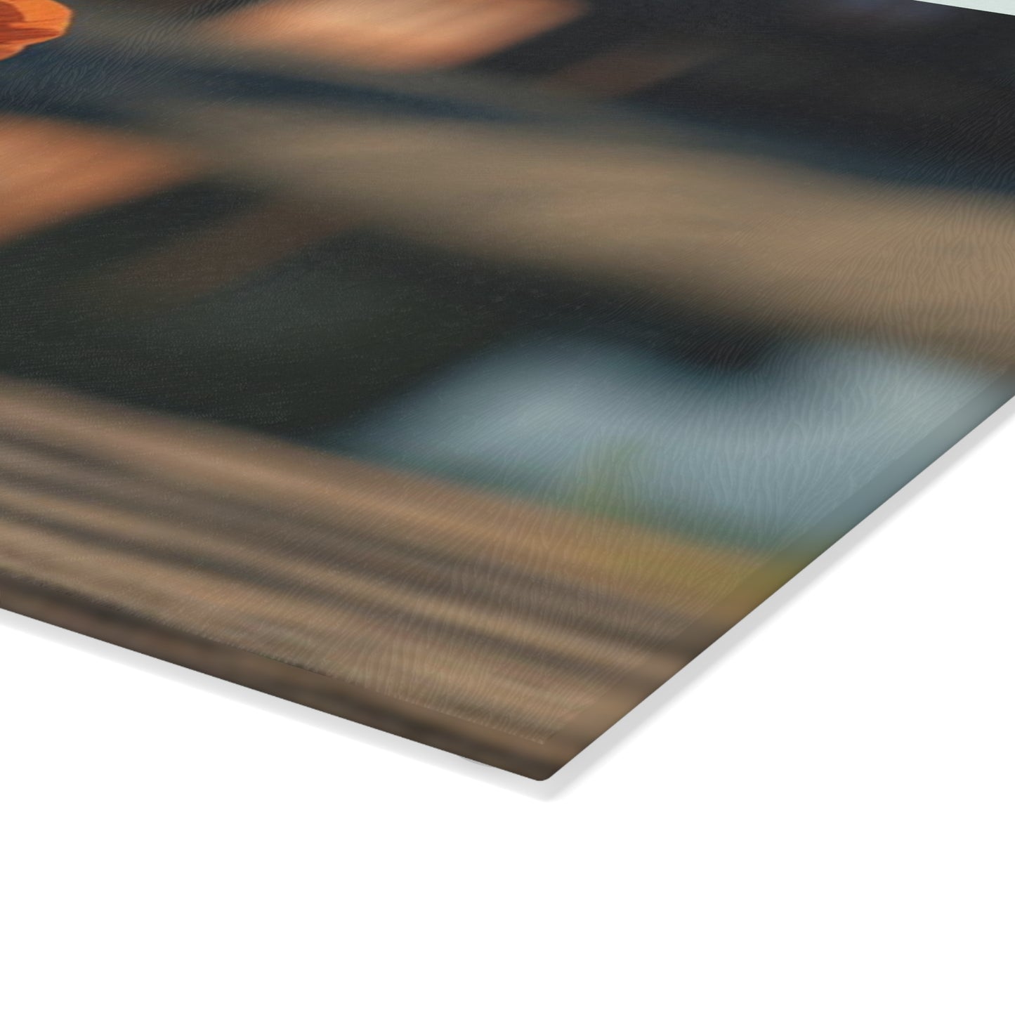 Glass Cutting Board Orange Poppy in a Vase 4
