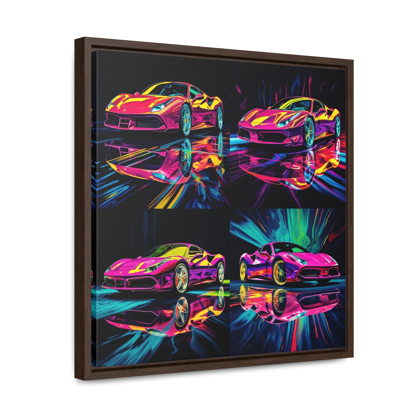 Gallery Canvas Wraps, Square Frame Pink Ferrari Macro 5