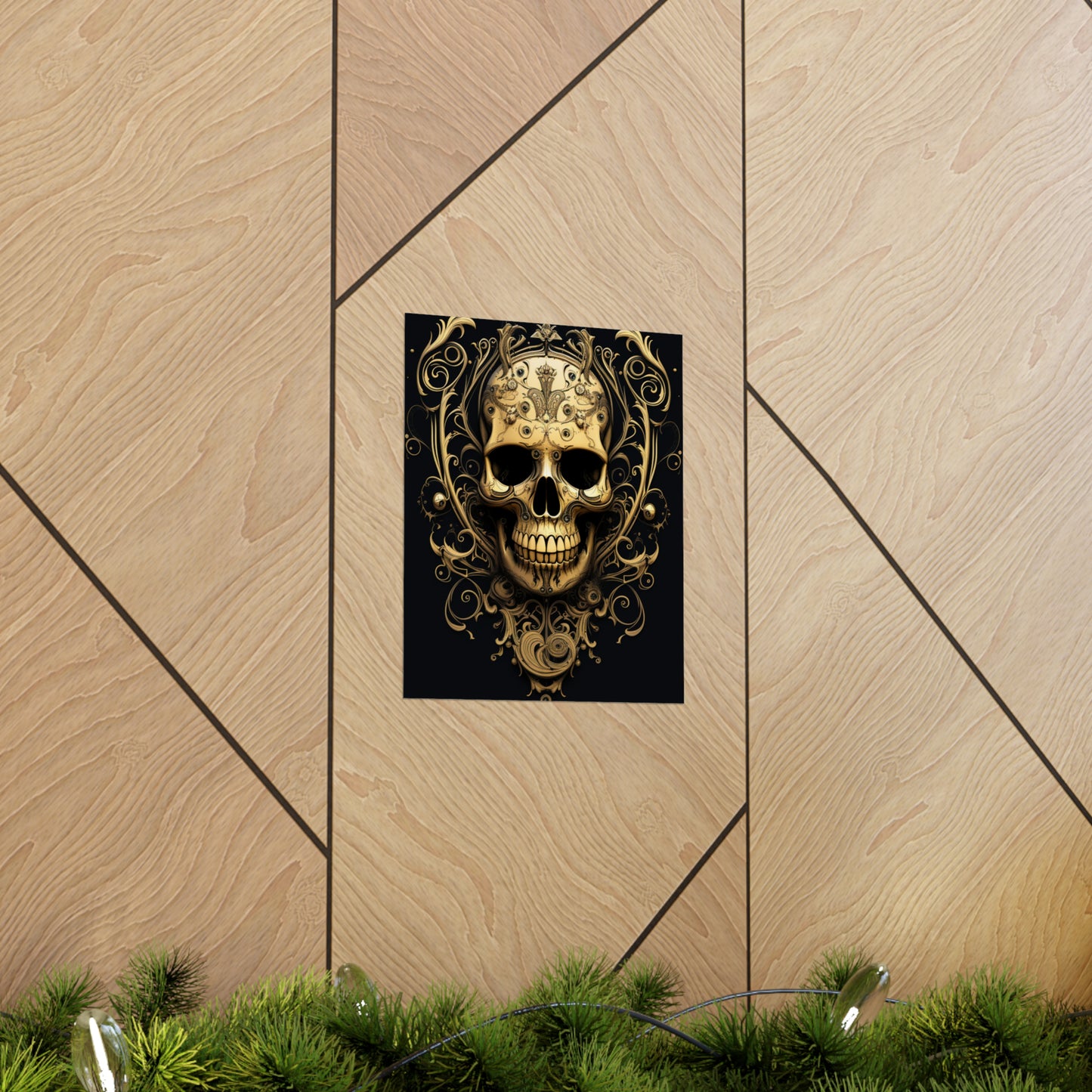 Premium Matte Vertical Posters Skull Treble Clef 3