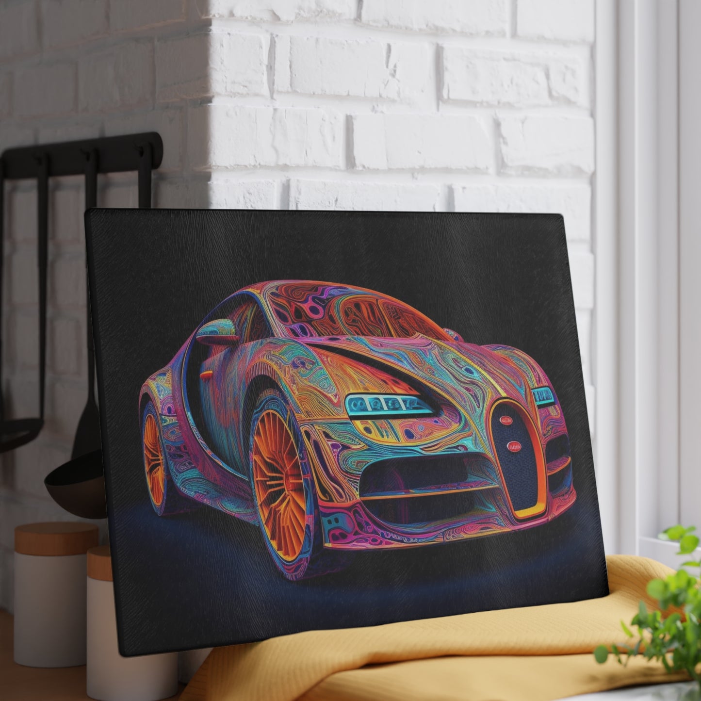 Glass Cutting Board Bugatti Abstract Concept 1