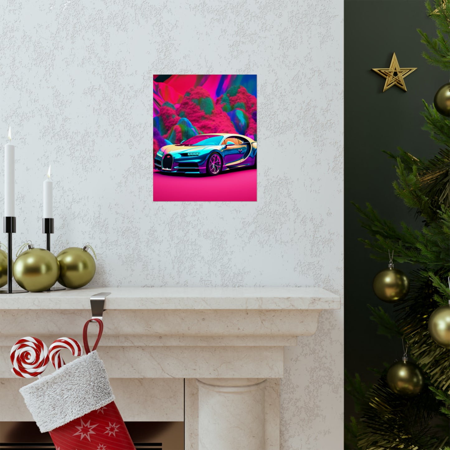 Premium Matte Vertical Posters Florescent Bugatti Flair 4