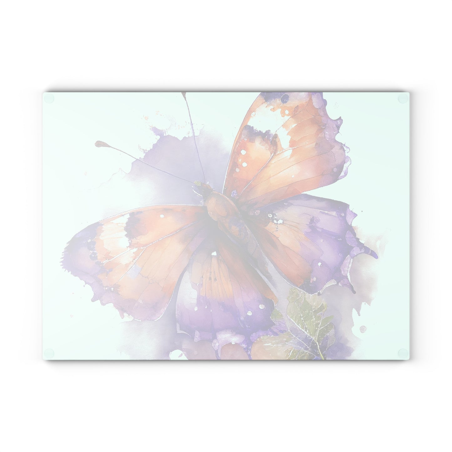 Glass Cutting Board MerlinRose Watercolor Butterfly 2