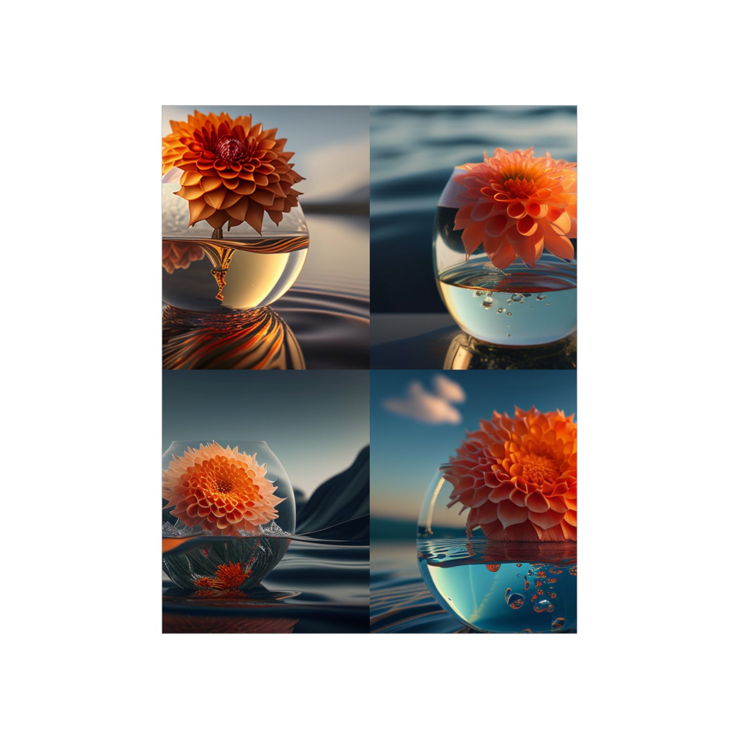 Premium Matte Vertical Posters Dahlia Orange 5