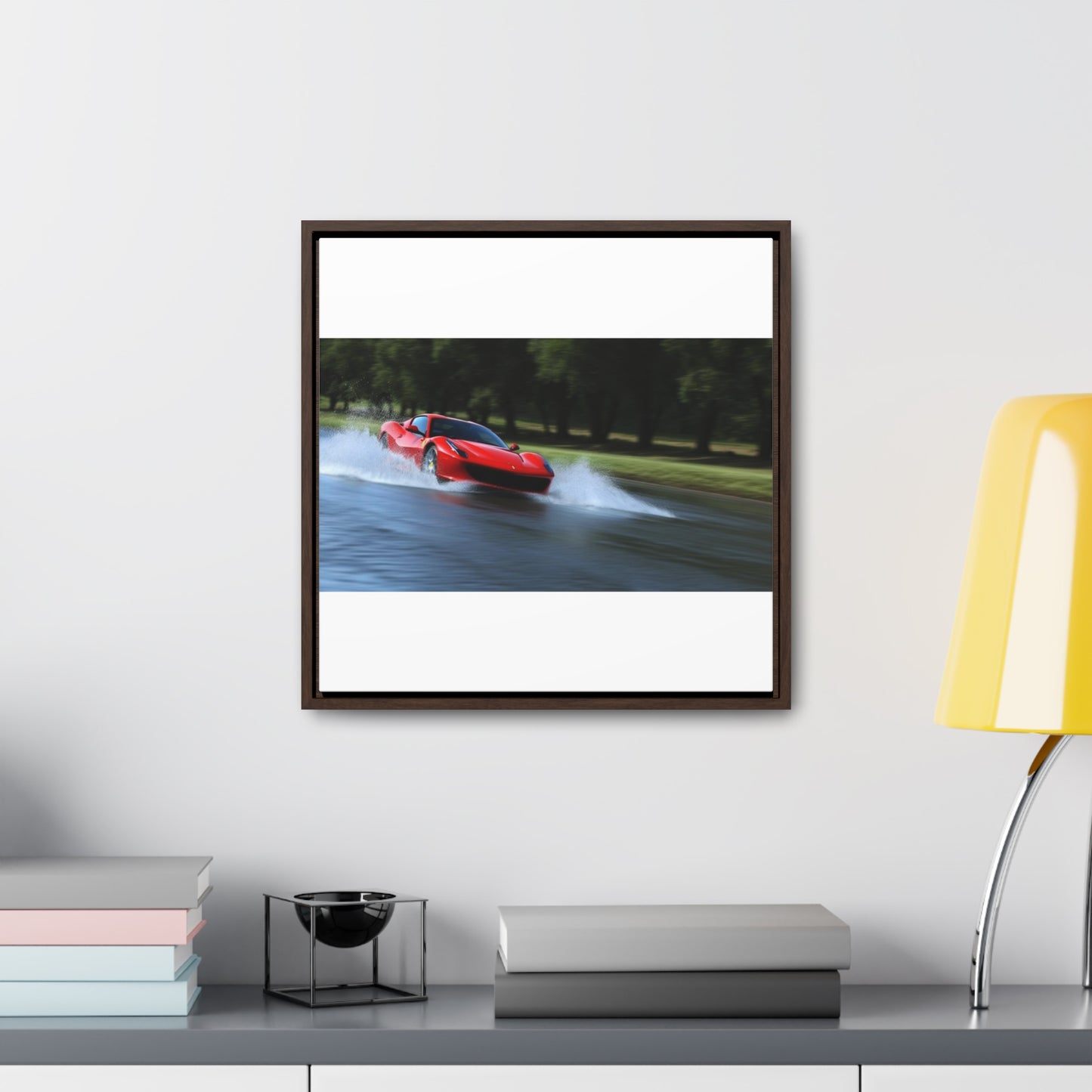 Gallery Canvas Wraps, Square Frame Water Ferrari Splash 3