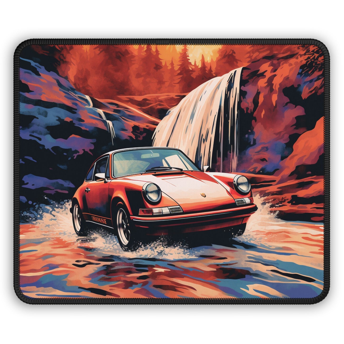 Gaming Mouse Pad  American Flag Porsche Abstract 4