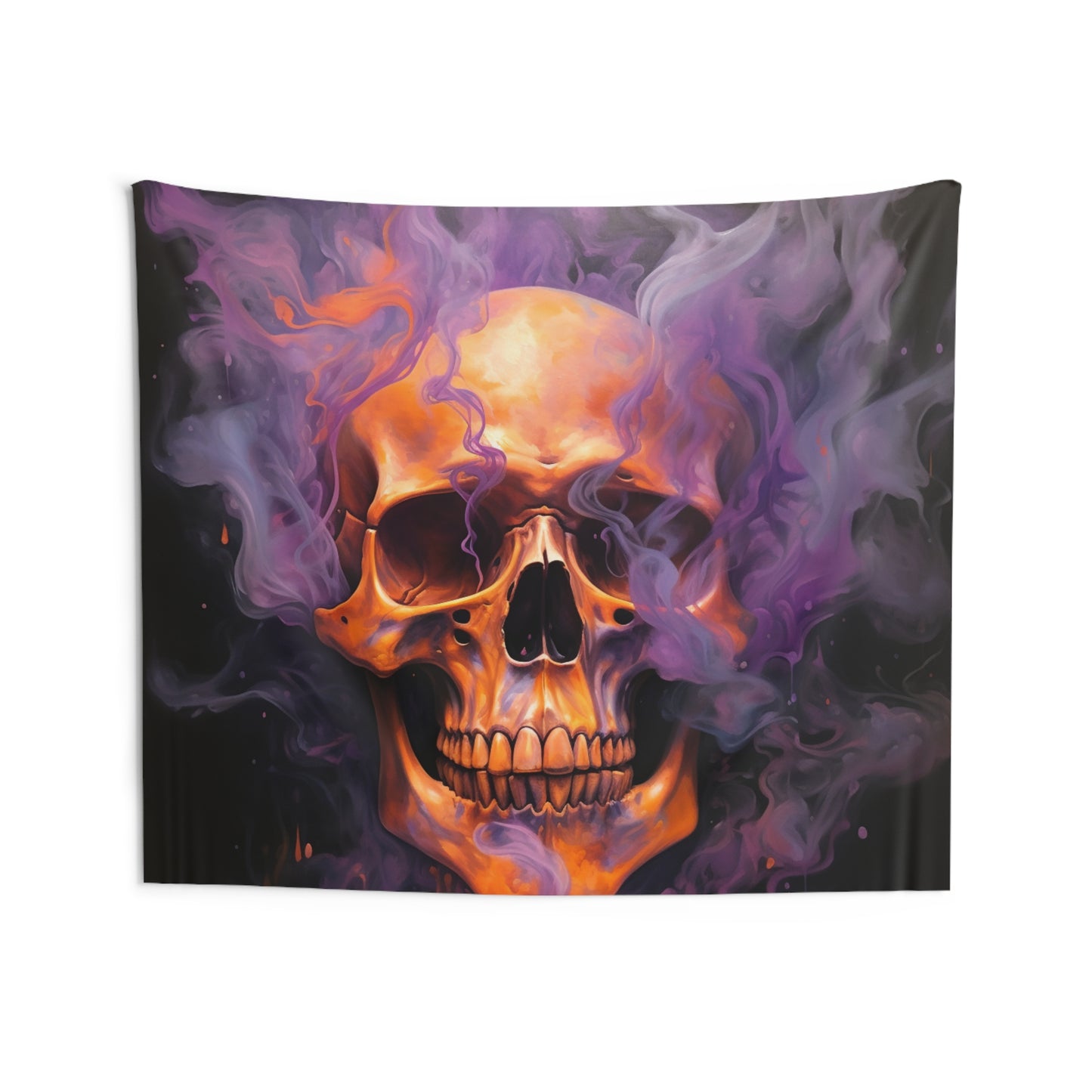 Indoor Wall Tapestries Skull Flames 4