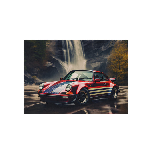 Outdoor Rug  American Flag Porsche Abstract 1