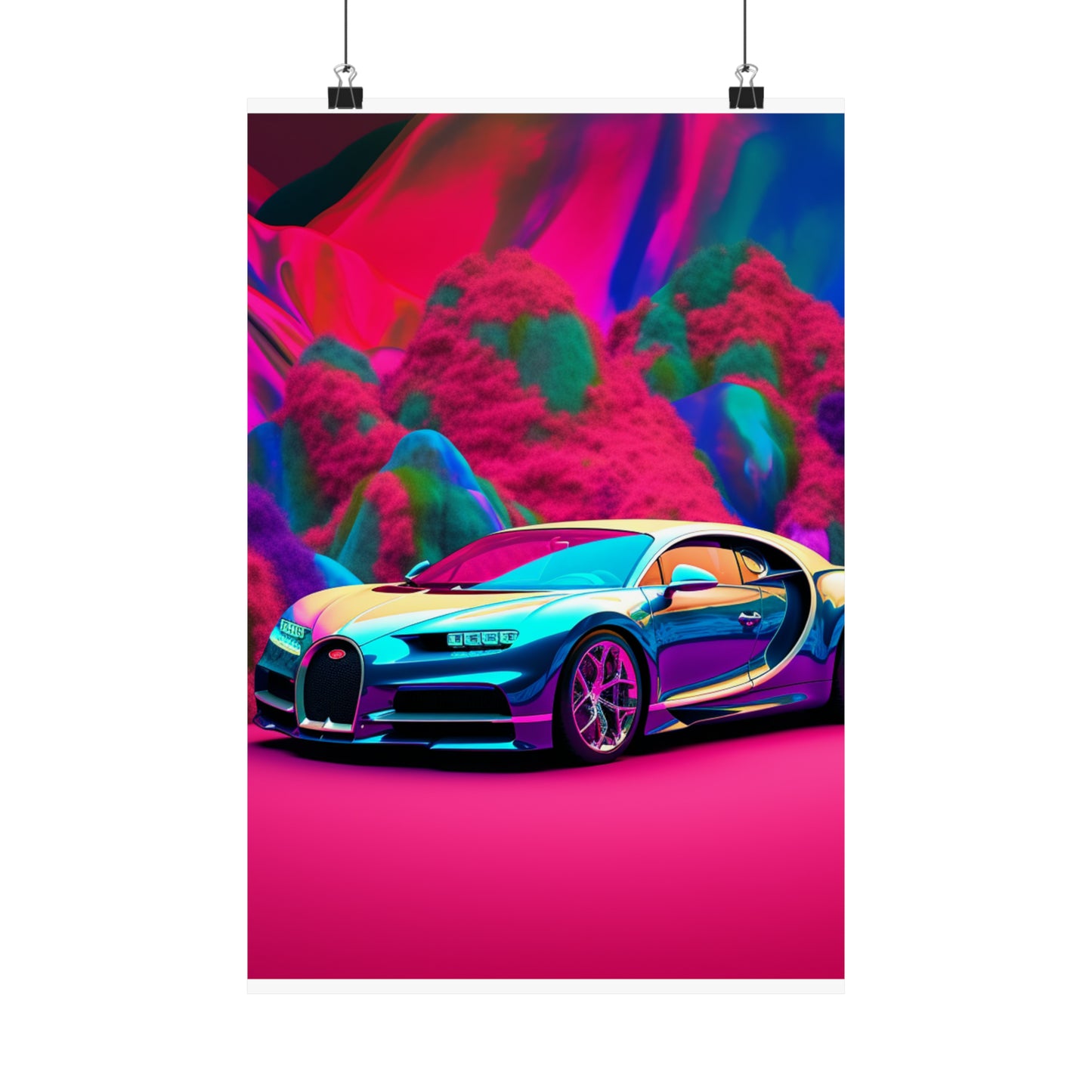 Premium Matte Vertical Posters Florescent Bugatti Flair 4