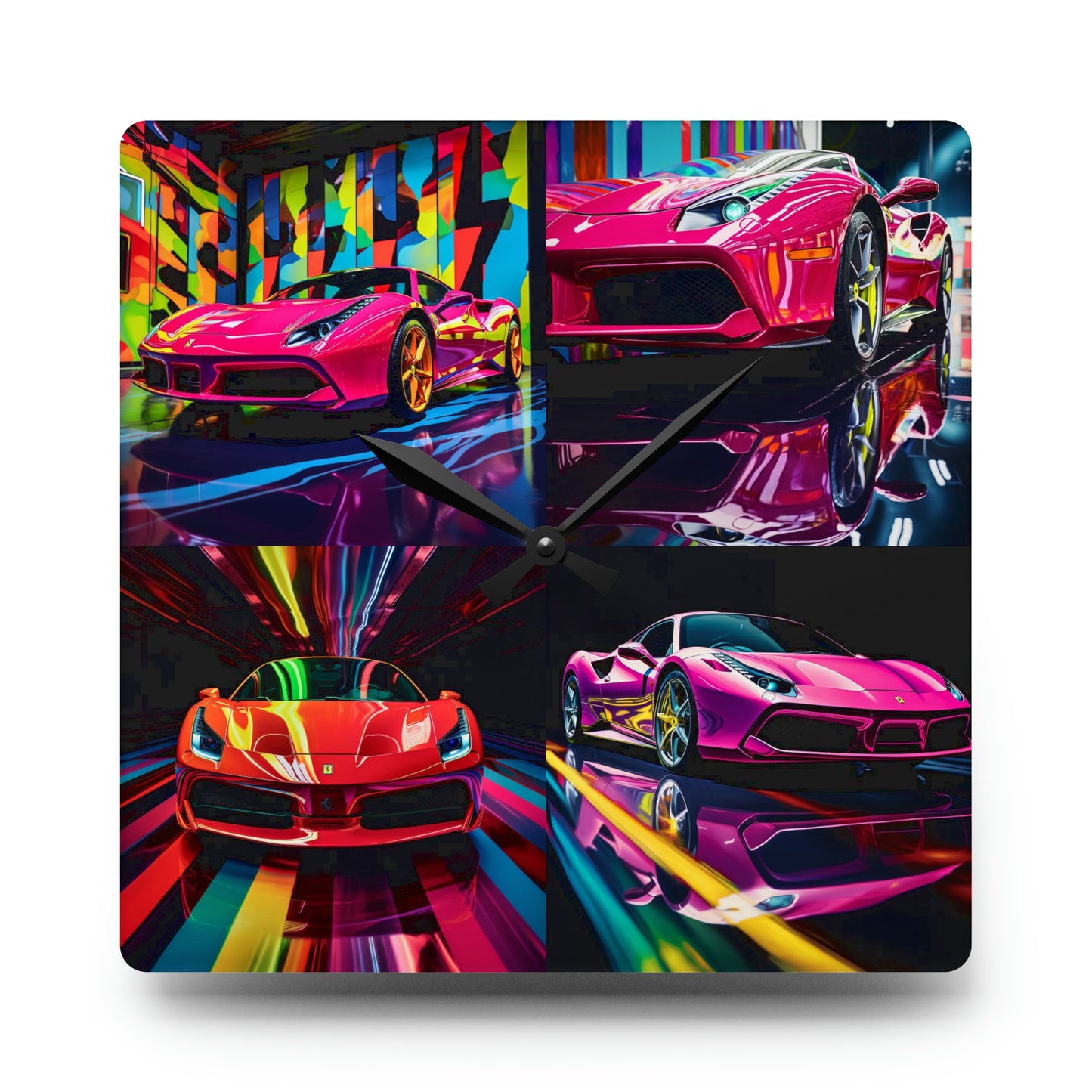 Acrylic Wall Clock Ferrari Flair Macro 5