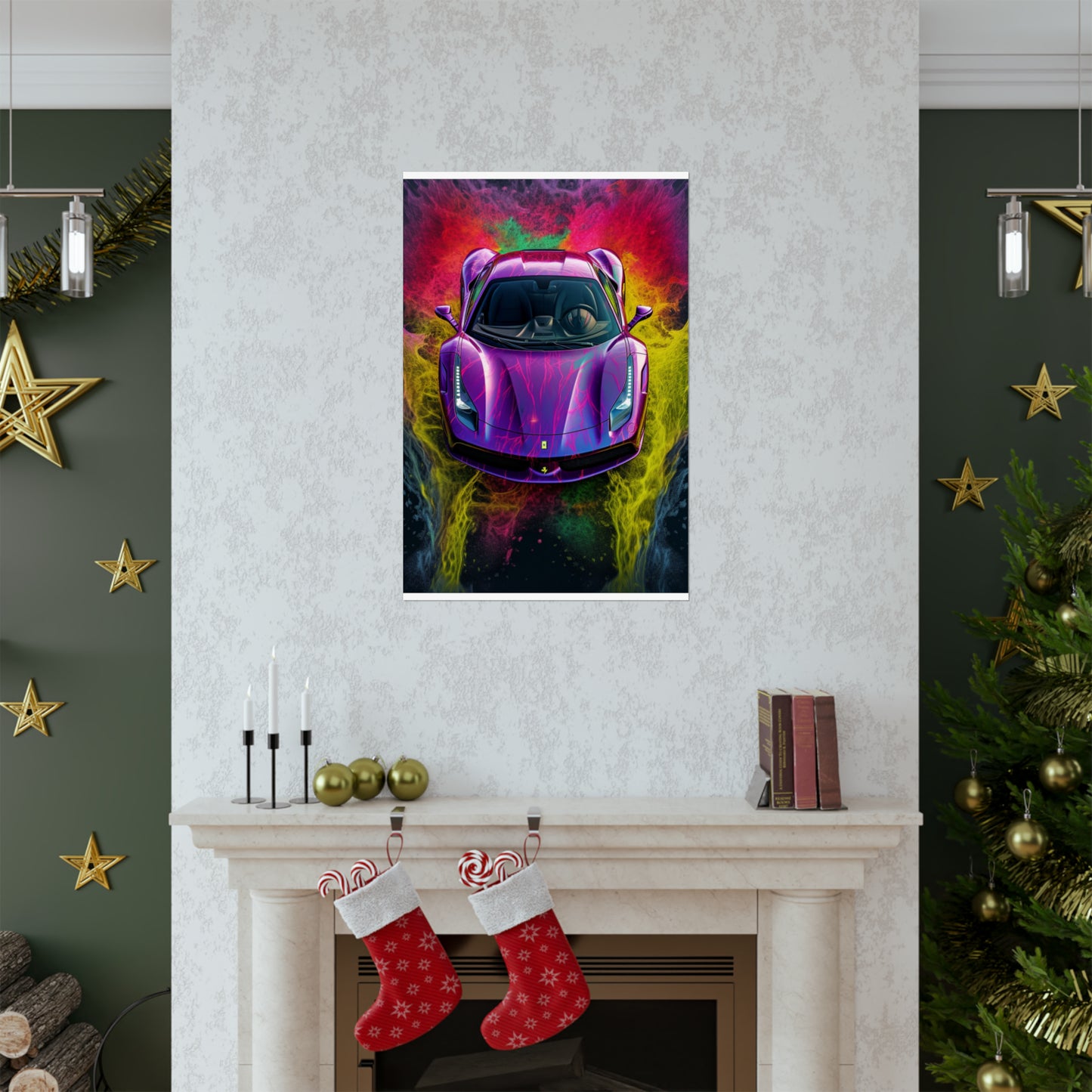 Premium Matte Vertical Posters Farrari Water 3