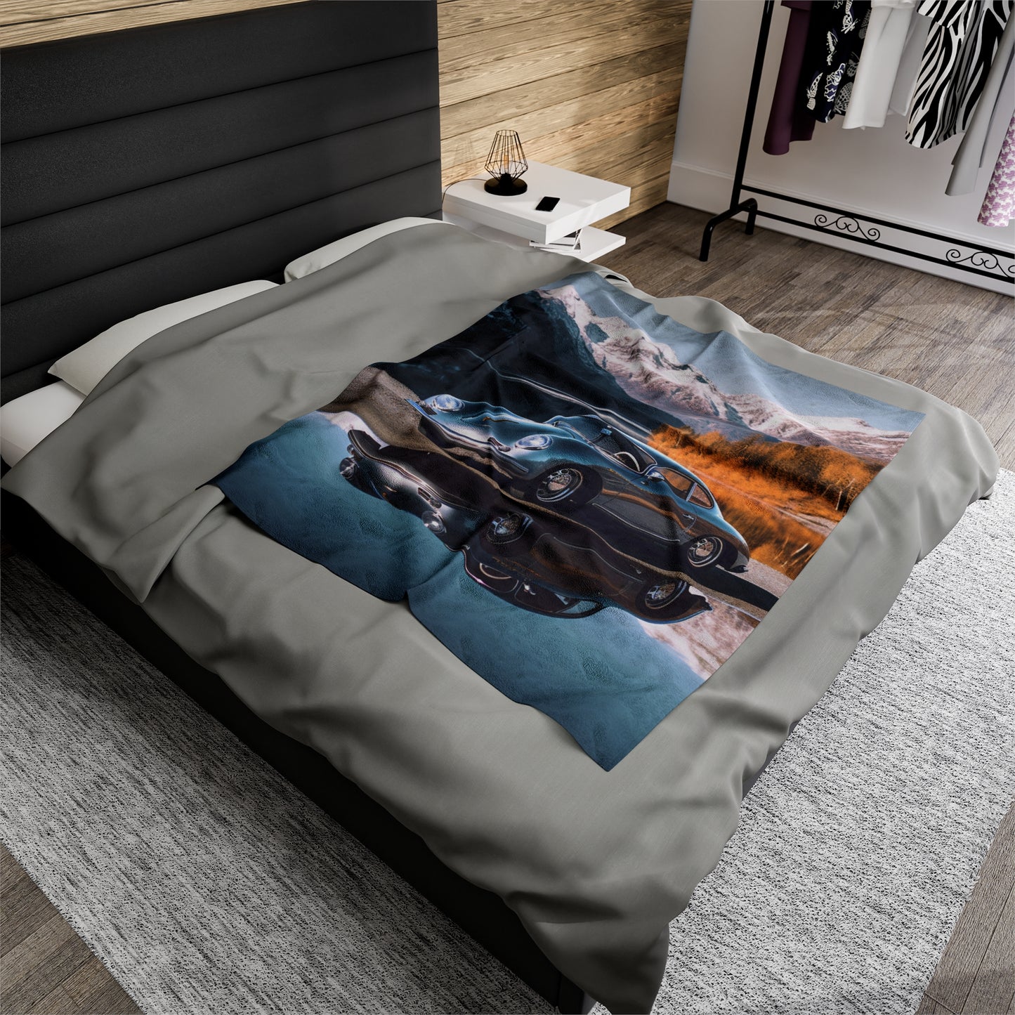 Velveteen Plush Blanket Porsche Lake 1