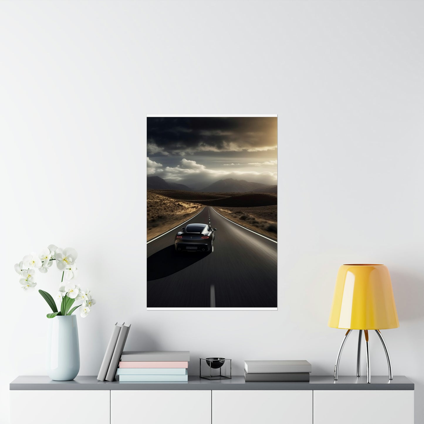 Premium Matte Vertical Posters Ferrari Road 3