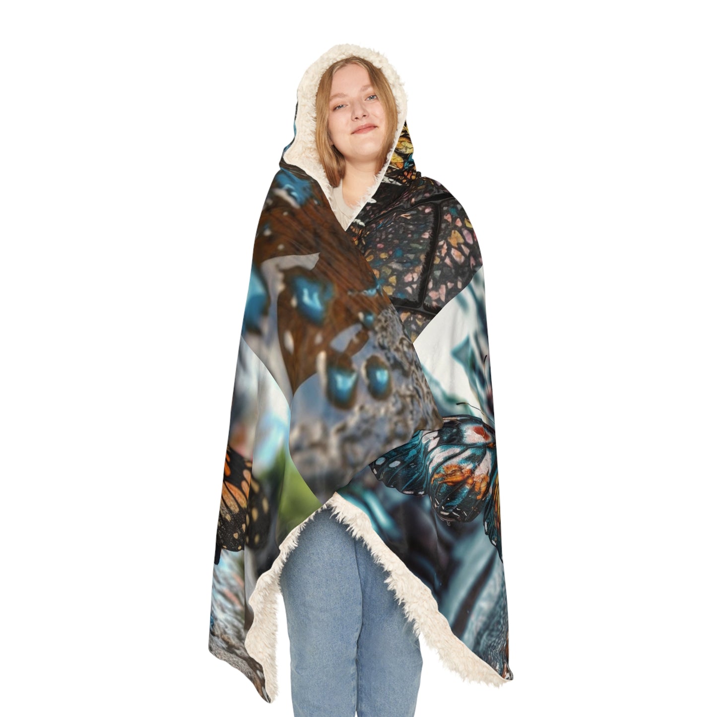 Snuggle Hooded Blanket Water Butterfly Street 5