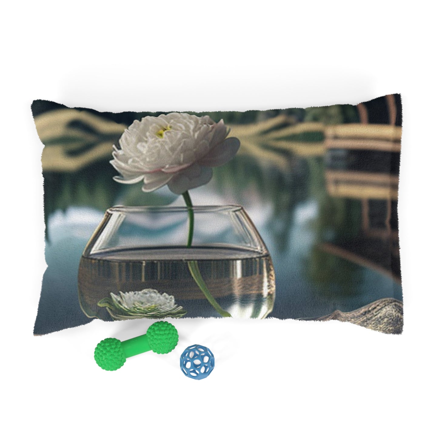 Pet Bed White Peony glass vase 2