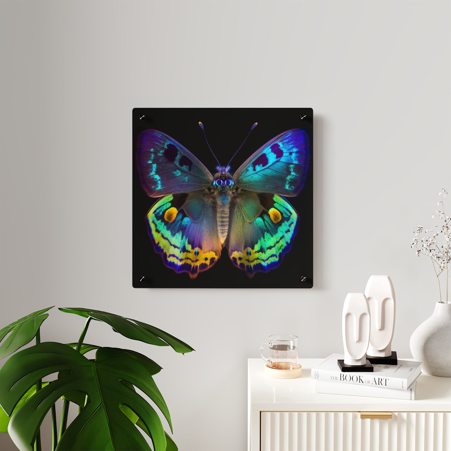 Acrylic Wall Art Panels Neon Hue Butterfly 4