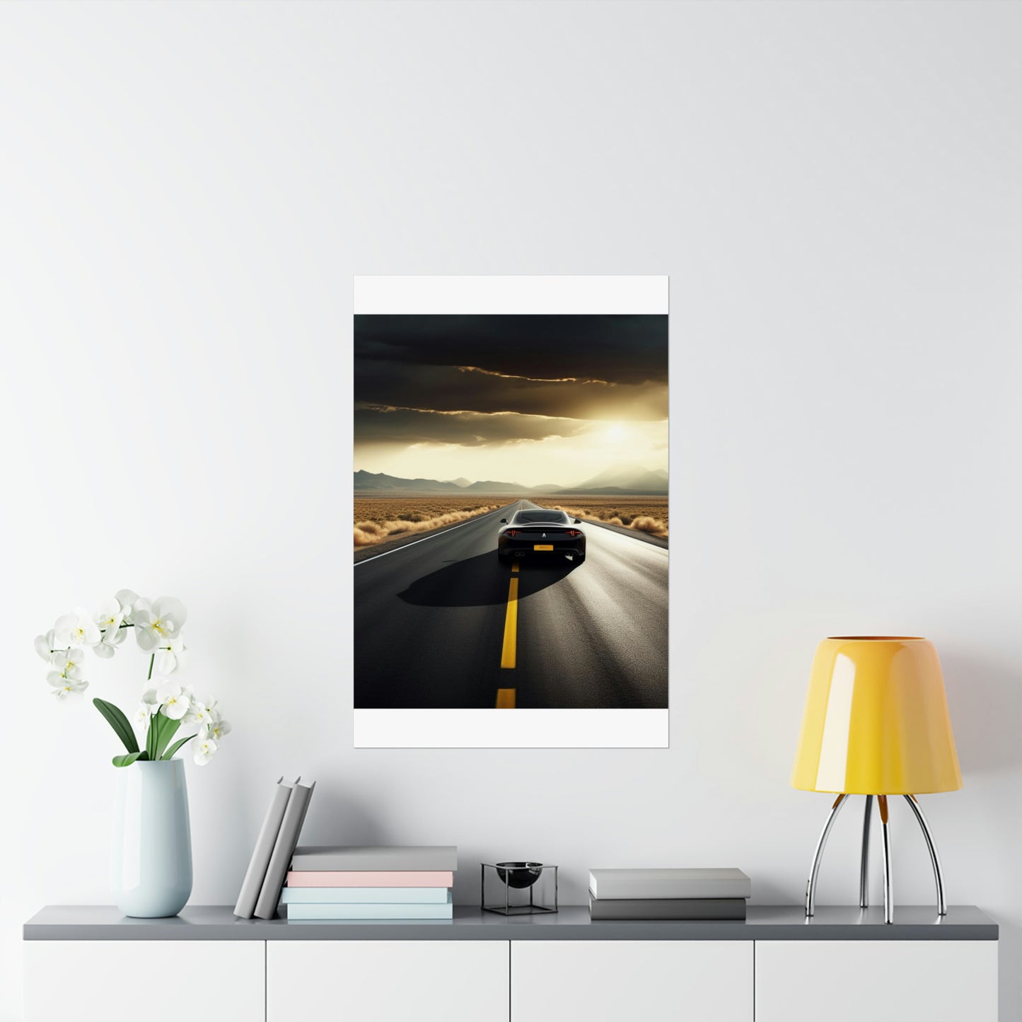 Premium Matte Vertical Posters Ferrari Road 1