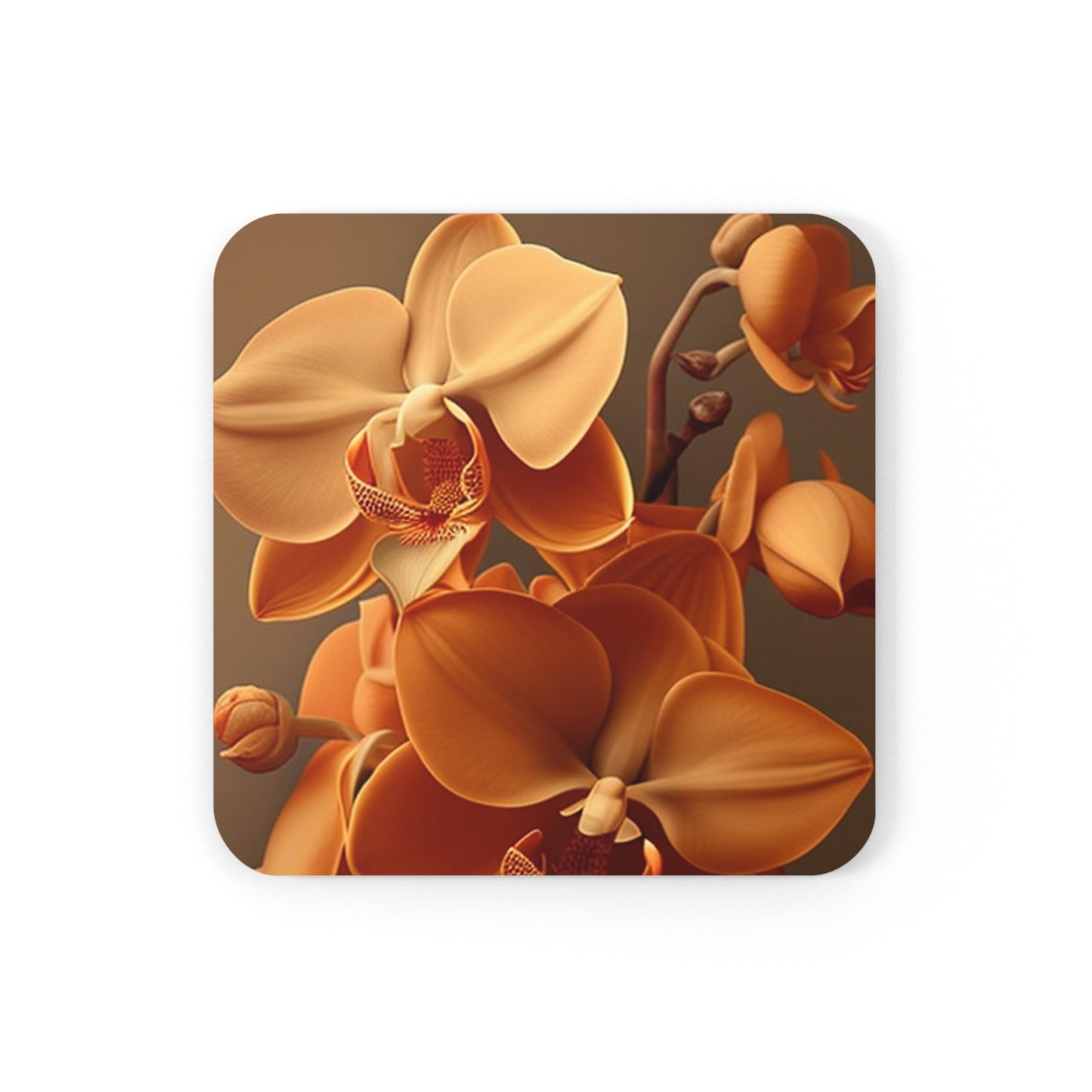 Corkwood Coaster Set orchid pedals 4