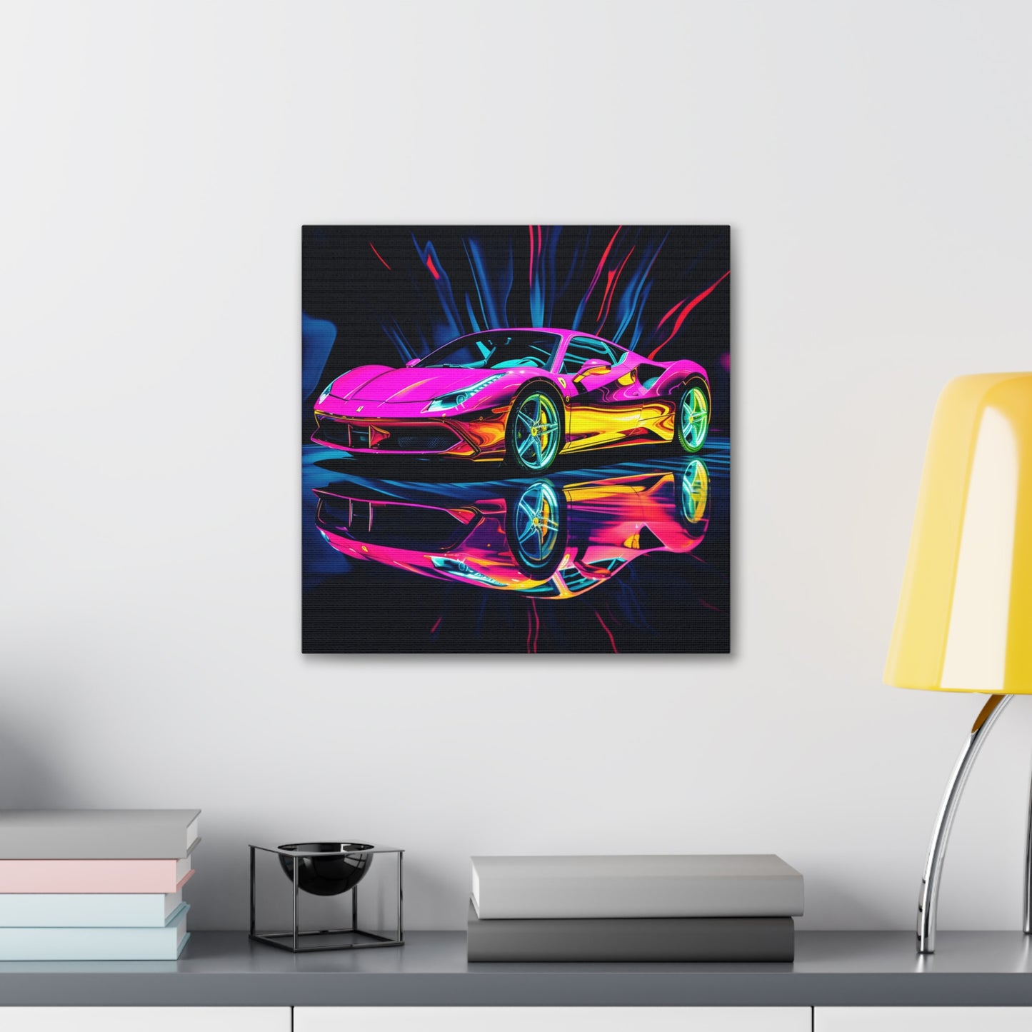 Canvas Gallery Wraps Pink Macro Ferrari 3