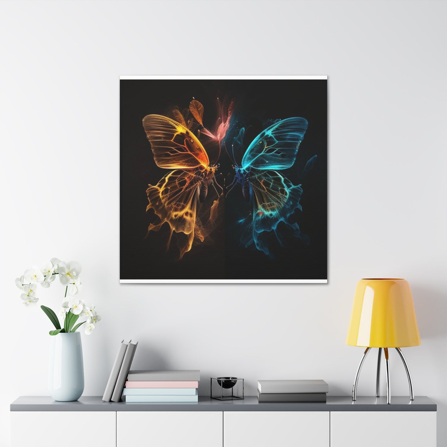 Canvas Gallery Wraps Kiss Neon Butterfly 4