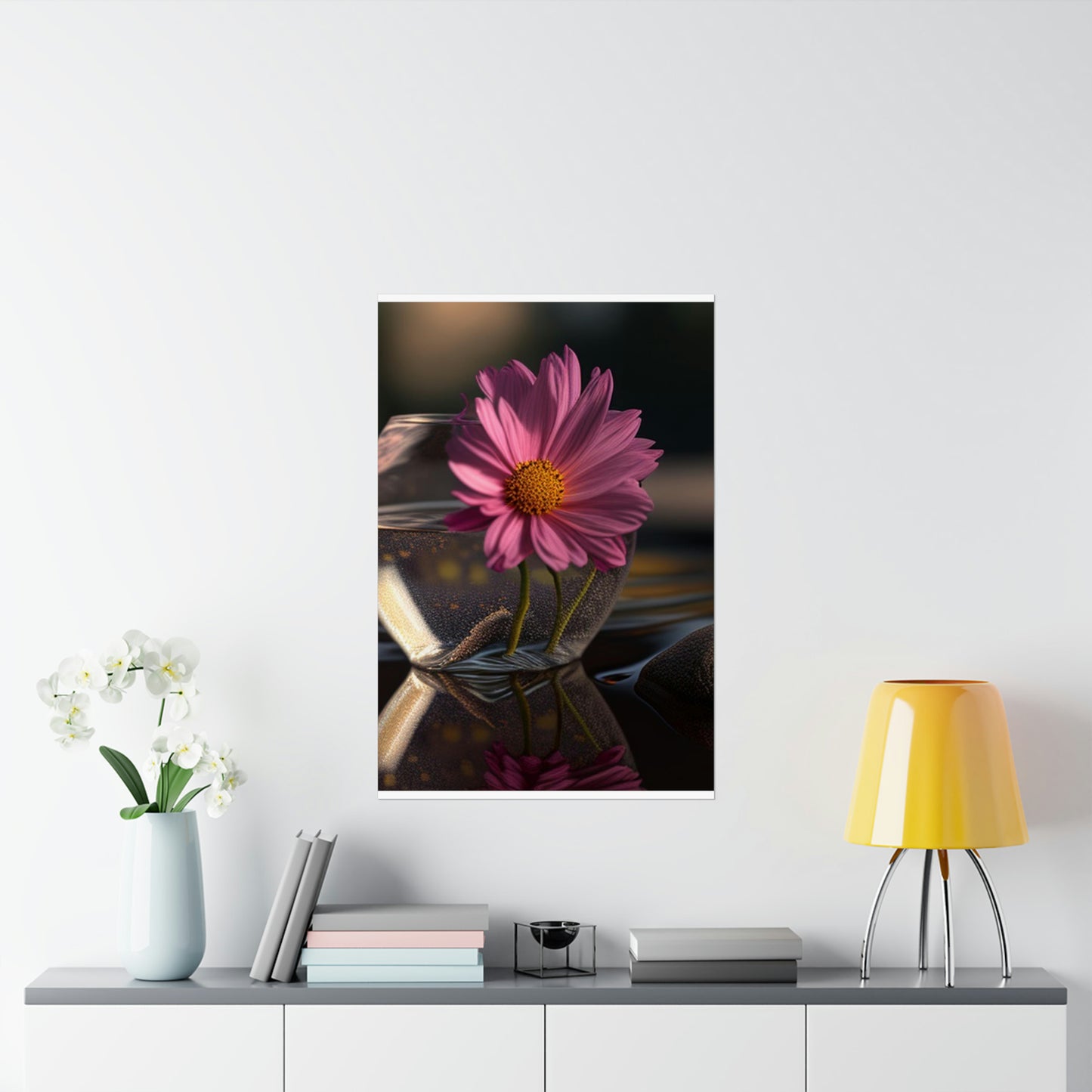 Premium Matte Vertical Posters Pink Daisy 4