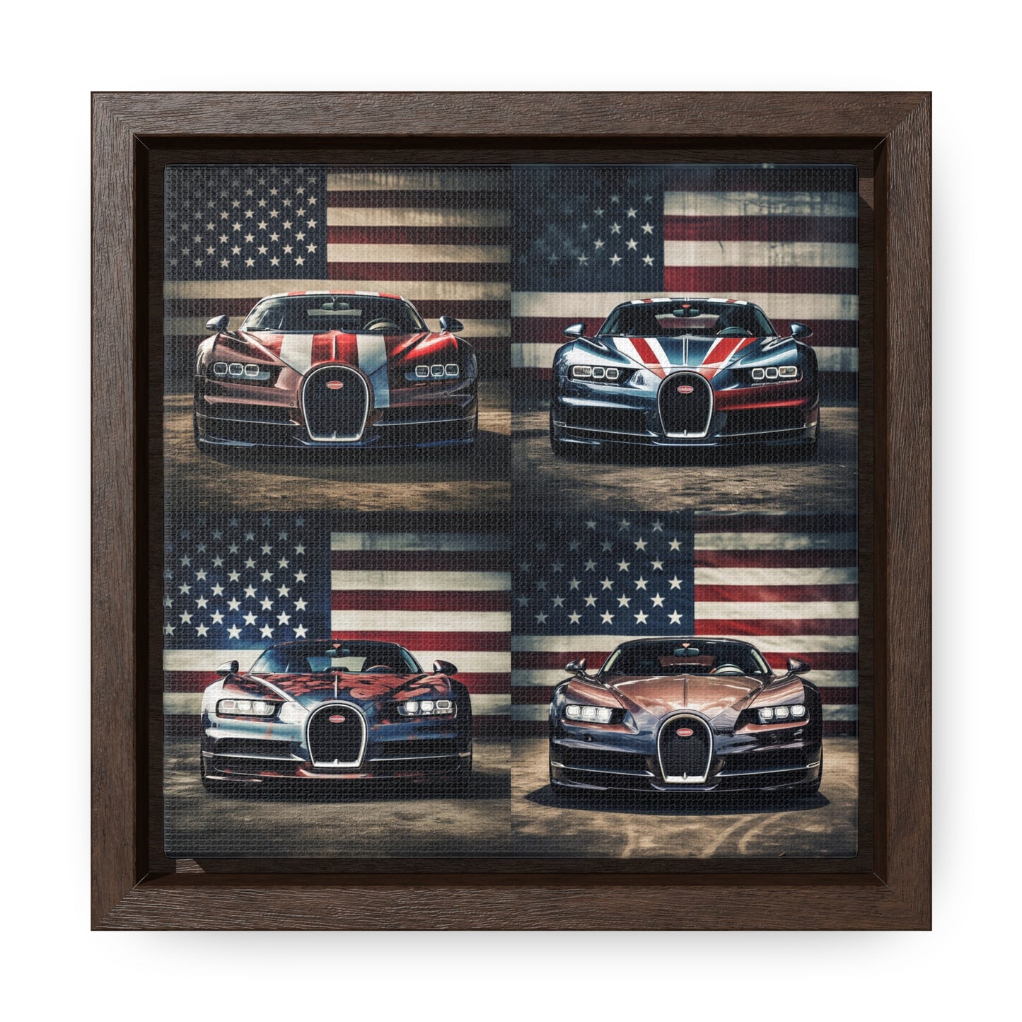 Gallery Canvas Wraps, Square Frame Bugatti Flag 5