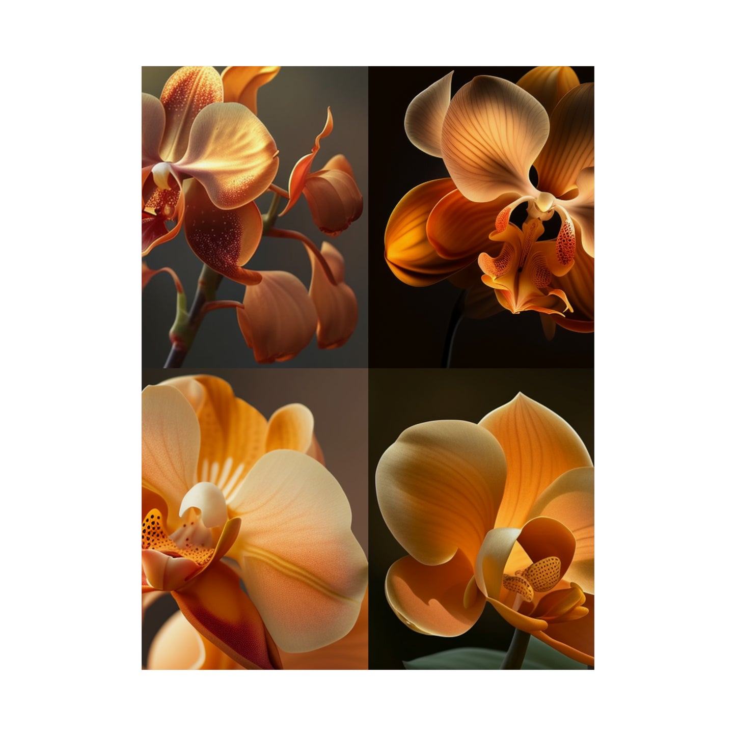 Premium Matte Vertical Posters Orange Orchid 5