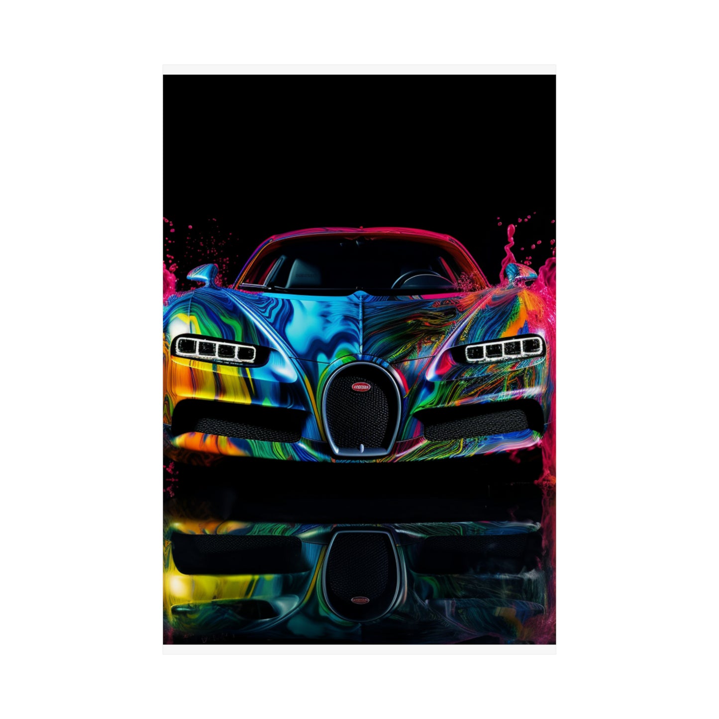 Premium Matte Vertical Posters Bugatti Water 4