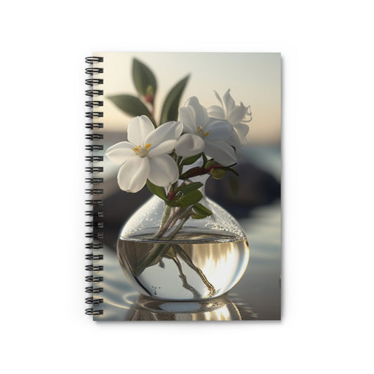 Spiral Notebook - Ruled Line Jasmine glass vase 1