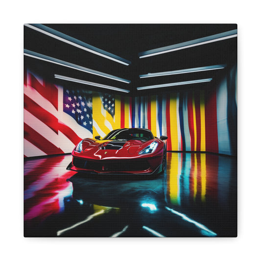 Canvas Gallery Wraps Macro Flag Ferrari 2
