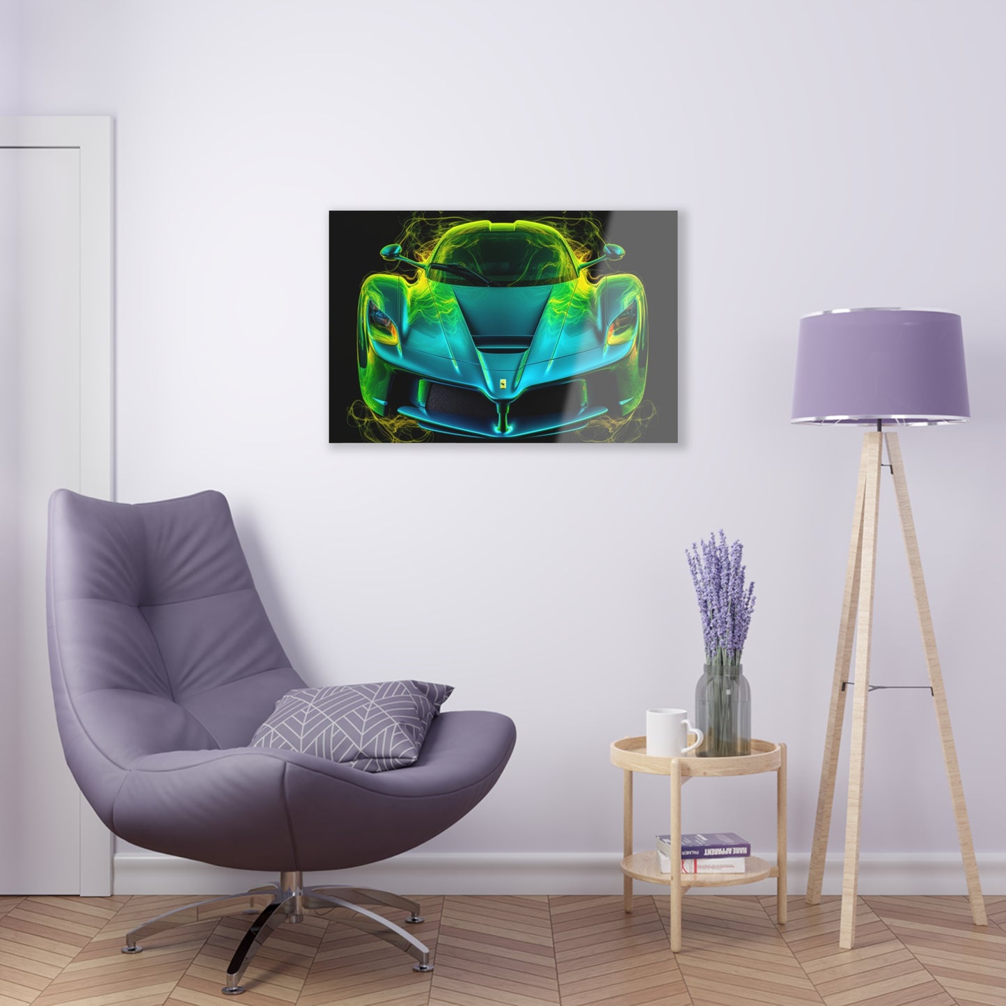 Acrylic Prints Ferrari Neon 2