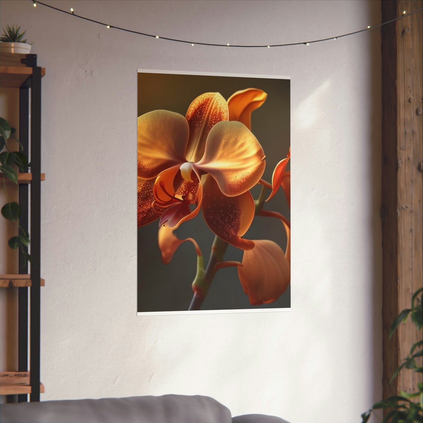 Premium Matte Vertical Posters Orange Orchid 1