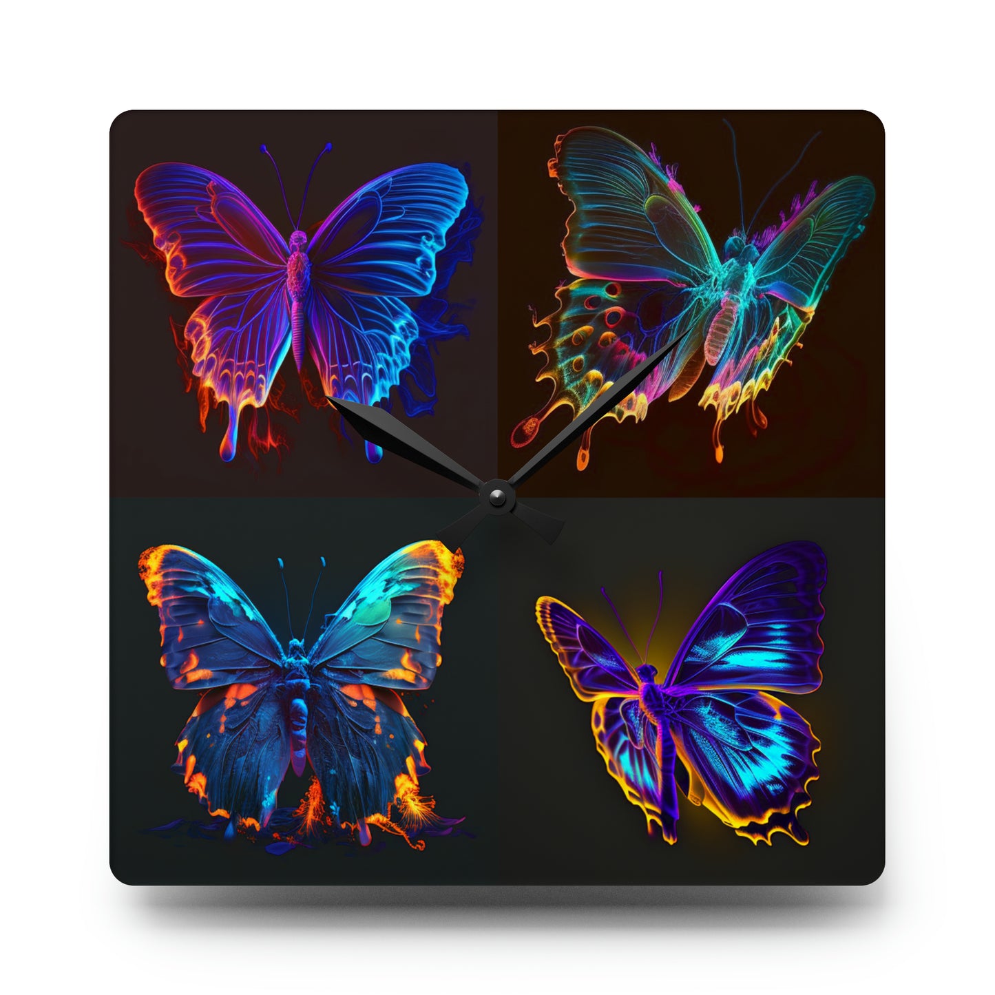 Acrylic Wall Clock Thermal Butterfly 5