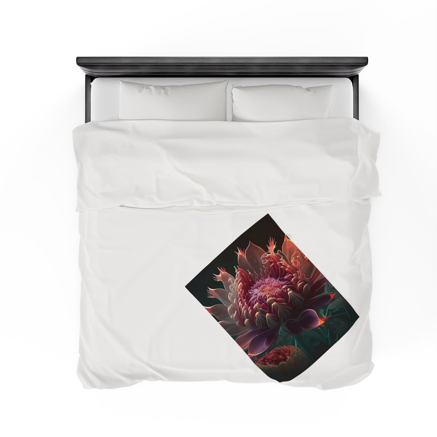 Velveteen Plush Blanket Flower Arangment 1