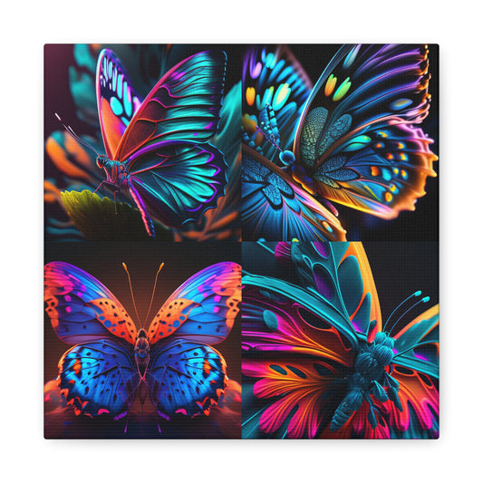 Canvas Gallery Wraps Neon Butterfly Macro 5