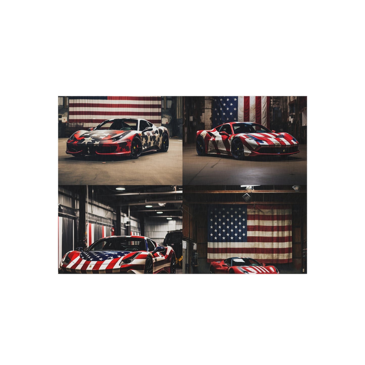 Outdoor Rug  American Flag Farrari 5