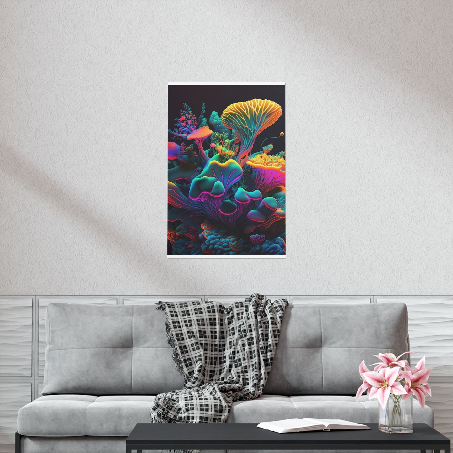 Premium Matte Vertical Posters Macro Coral Reef 1